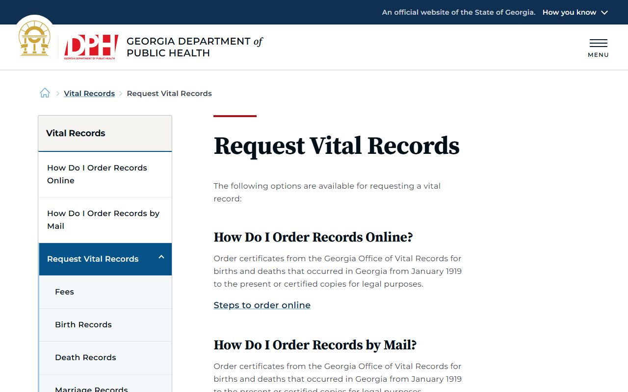 Wilcox County marriage records Georgia ways to request vital records