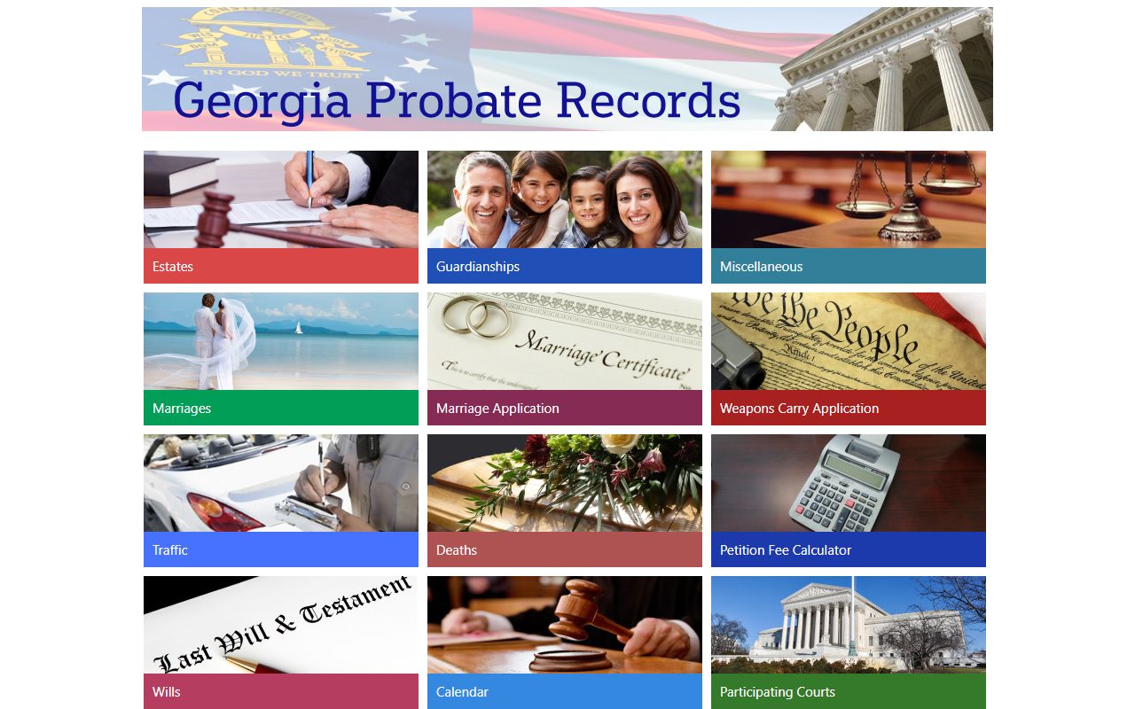 Wilcox County probate records Georgia Probate Records portal
